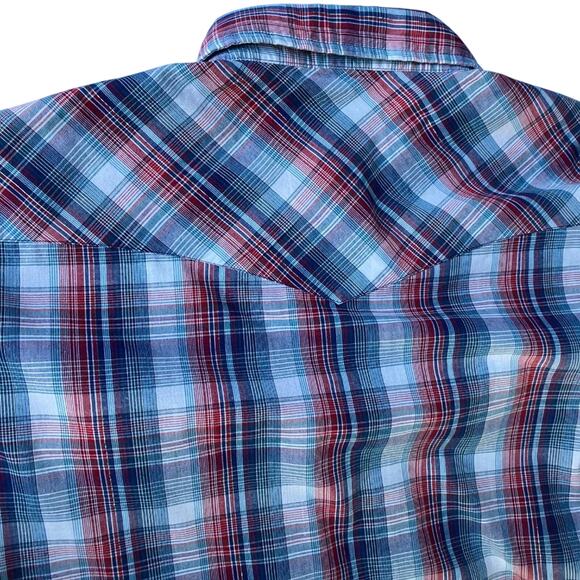 Wrangler VTG Rustler 2X Western short Sleeve Patriotic with silver accents - Picture 8 of 11